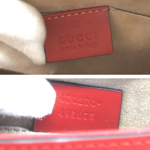 GUCCI Authentic Red Leather Sylvie Shoulder Bag - Picture 8 of 10